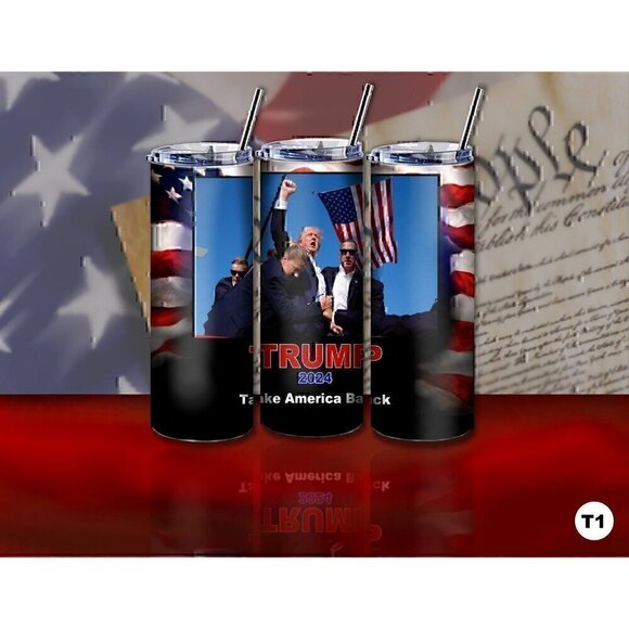 Trump 20oz 2024 Tumbler Free Shipping - Picture 1 of 2